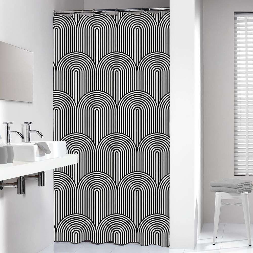 Κουρτίνα Μπάνιου Πλαστική Sealskin Brave 800148 Μαύρο 180x200cm