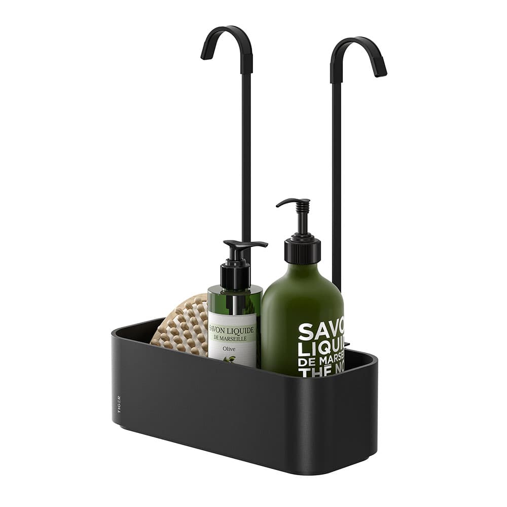 Ραφιέρα Ντουζιέρας Κρεμαστή Tiger 2-Store 800376 Μαύρο 24,9x12,2x34,3cm