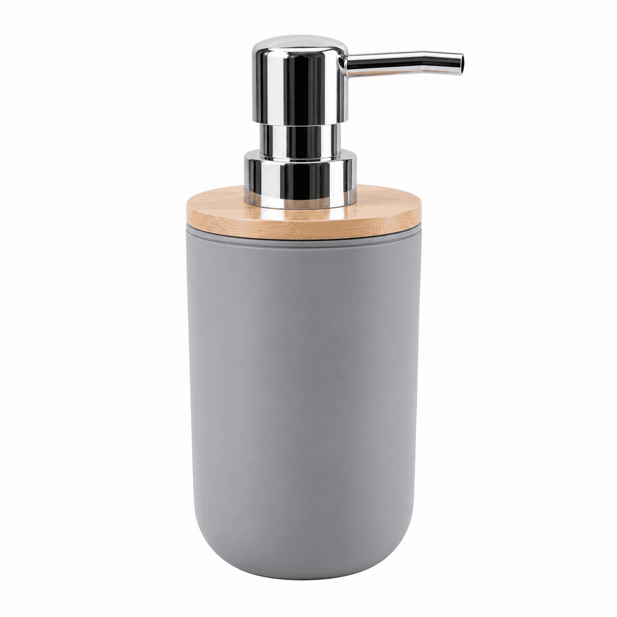 Ντισπένσερ Επικαθήμενο MRShome DC-024005 από PP Γκρι με Μπαμπού Καπάκι Φ7x16cm