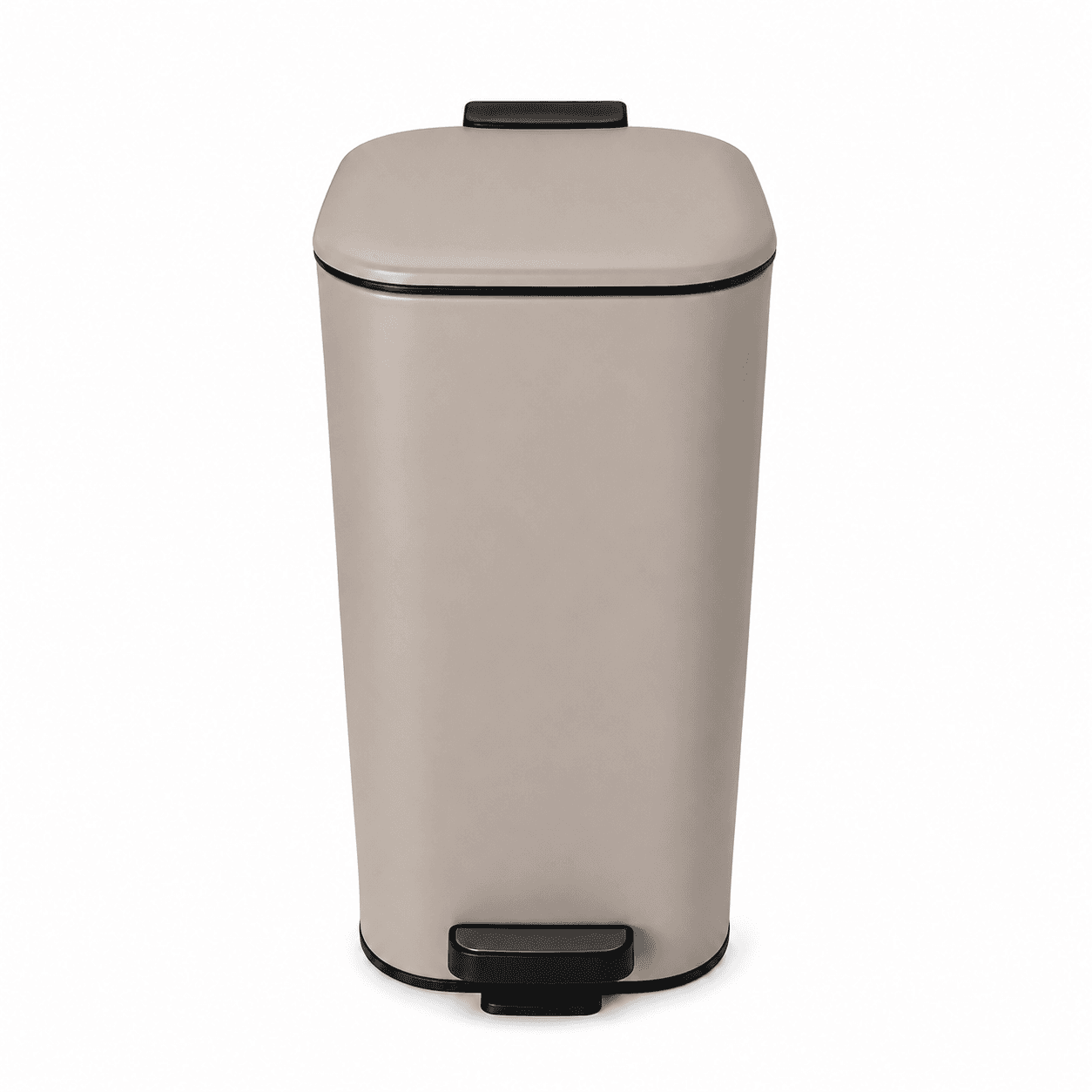 Χαρτοδοχείο MRShome DS-8840000 Soft Close Μεταλλικός 20lt Μπεζ Ματ 23x38x37,5cm