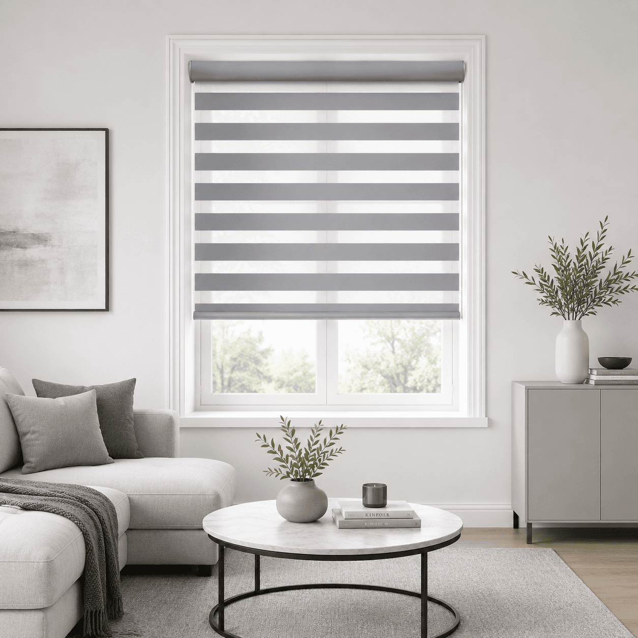 Ρολοκουρτίνα Διπλή Μέρα / Νύχτα MRShome DRD-GR140230 Γκρι 140x230cm