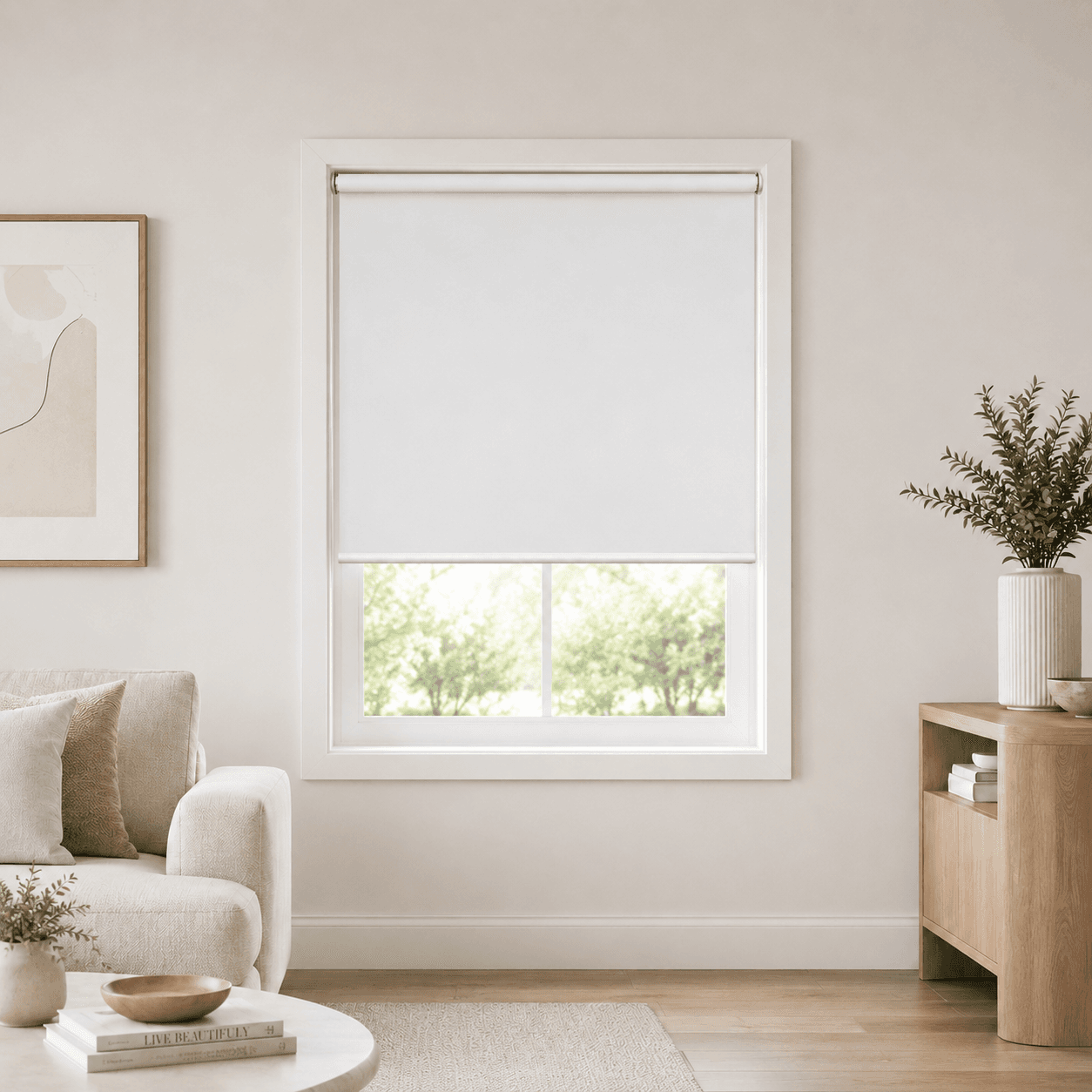 Ρολοκουρτίνα Μερικής Συσκότισης MRShome DRS-WH120230 Off-White 120x230cm