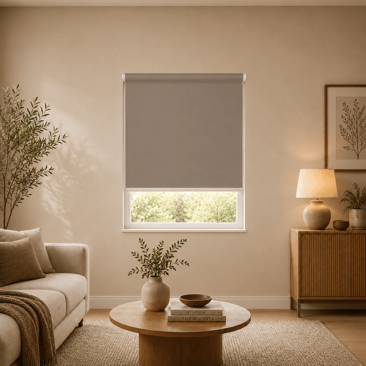 Ρολοκουρτίνα Μερικής Συσκότισης MRShome DRS-BR100230 Καφέ 100x230cm