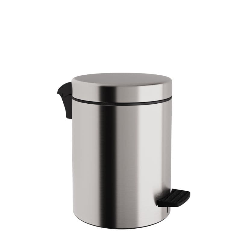 Χαρτοδοχείο Pam 05-136-011 5lt soft close Inox Σατινέ Φ20x28cm