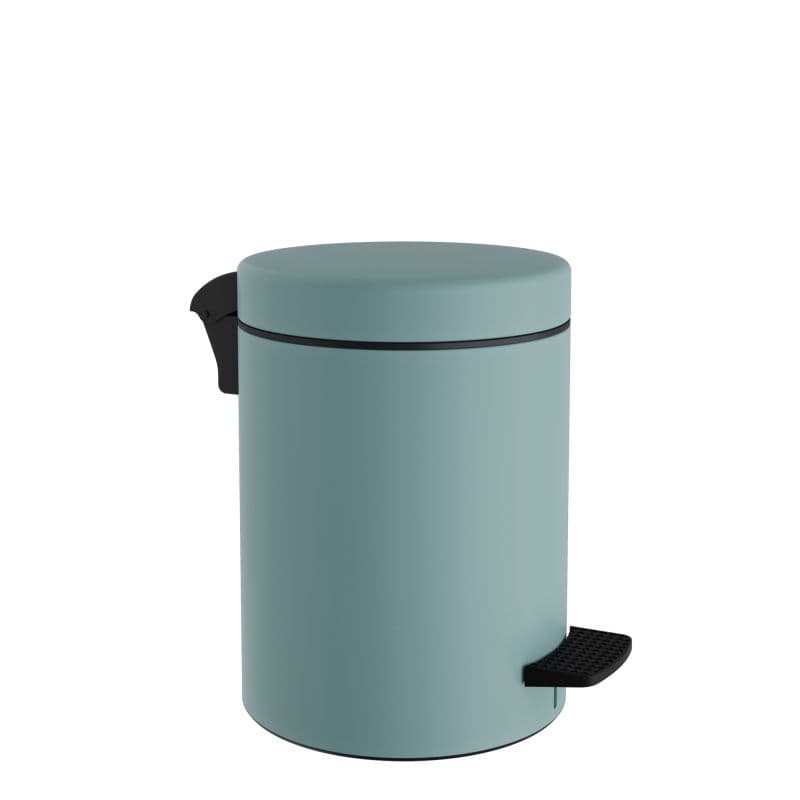 Χαρτοδοχείο Pam 05-096-913 5lt soft close Ματ Τιρκουάζ Φ20x28cm