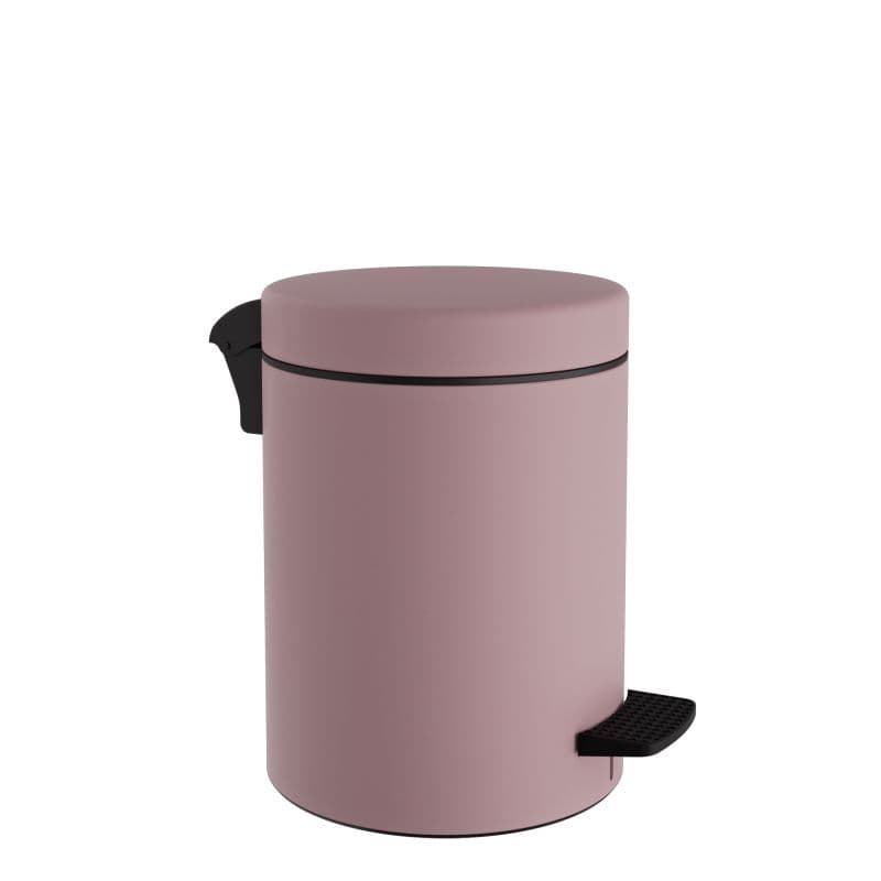 Χαρτοδοχείο Pam 05-096-303 5lt soft close Ματ Ροζ Φ20x28cm