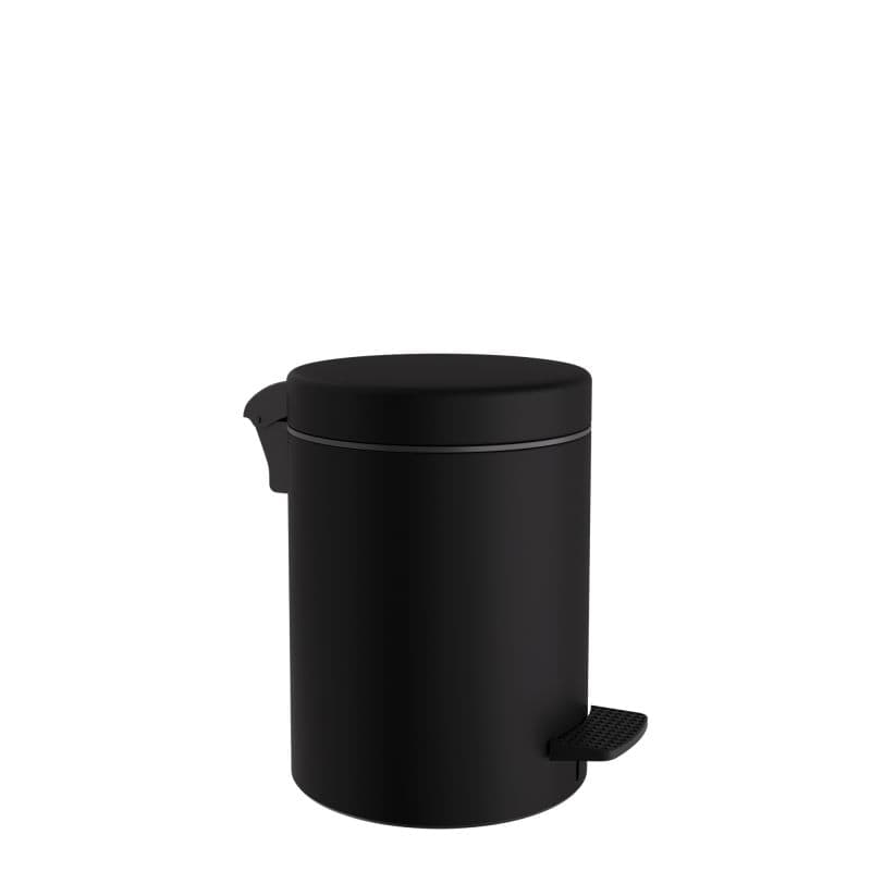 Χαρτοδοχείο Pam 03-601-403 3lt soft close Ματ Μαύρο Φ18x25cm