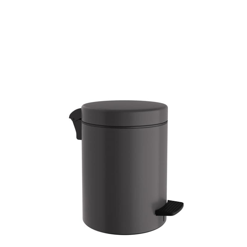 Χαρτοδοχείο Pam 03-601-113 3lt soft close Ματ Ανθρακί Φ18x25cm