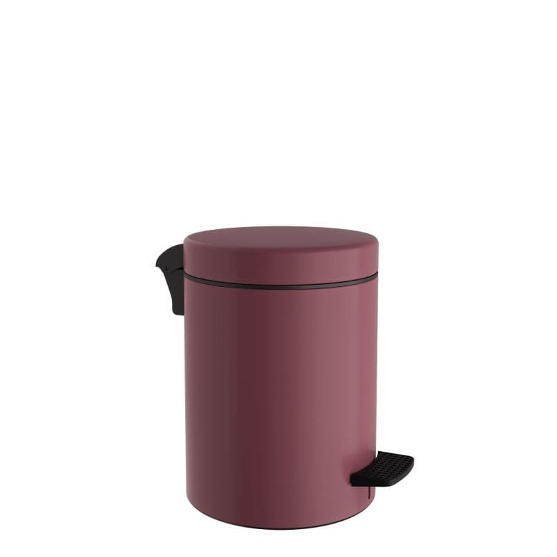 Χαρτοδοχείο Pam 03-601-153 3lt soft close Ματ Μπορντό Φ18x25cm