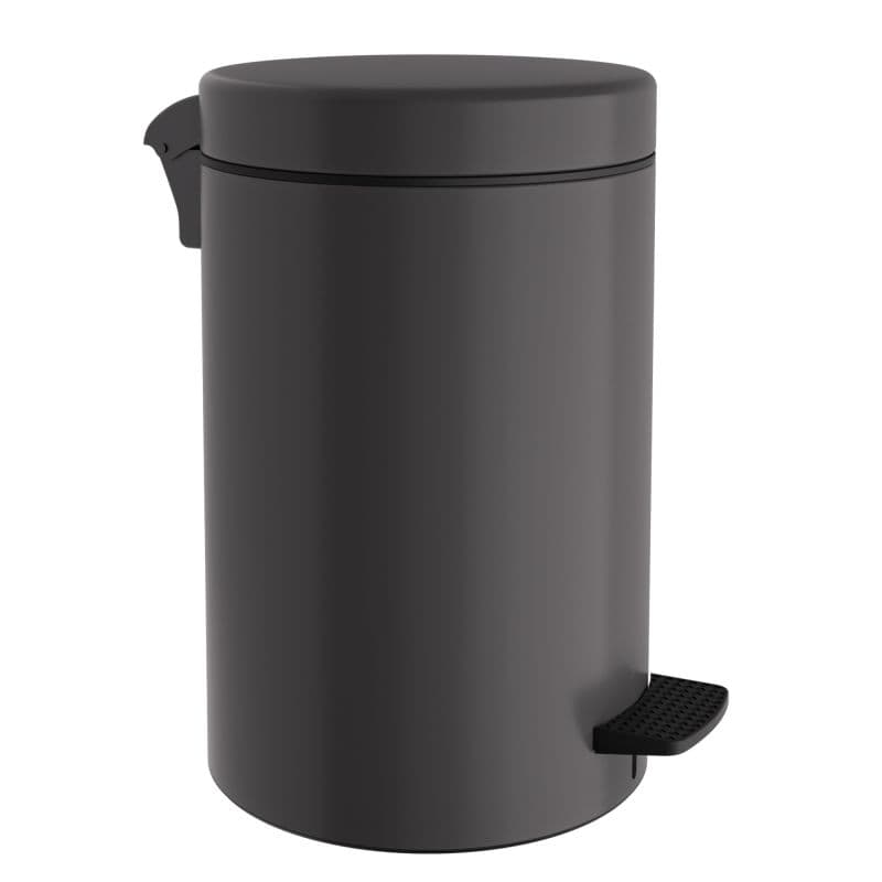 Χαρτοδοχείο Pam 12-090-113 12lt soft close Ματ Ανθρακί Φ25x40cm