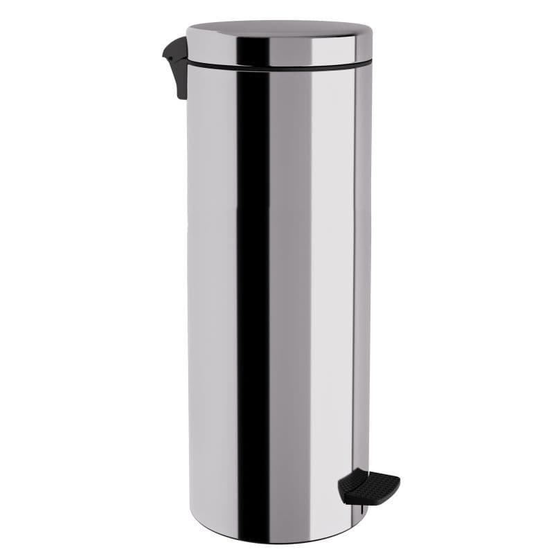 Χαρτοδοχείο Pam 2565-001 30lt soft close Inox Γυαλιστερό Φ25x65cm