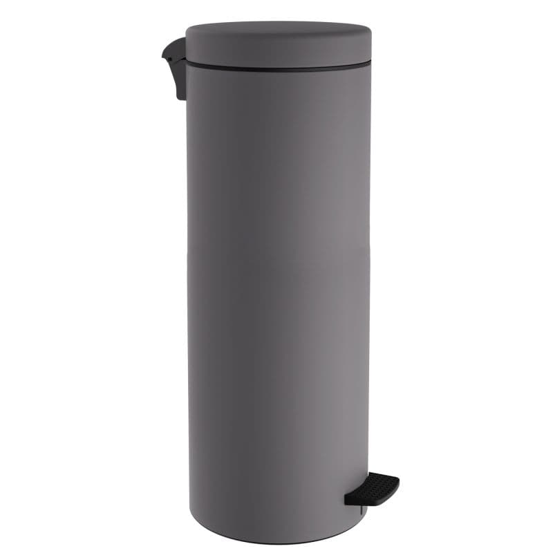 Χαρτοδοχείο Pam 2565-163 30lt soft close Matt Concrete Grey Φ25x65cm