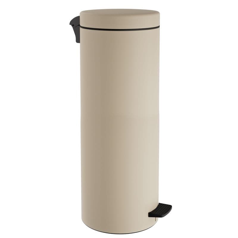 Χαρτοδοχείο Pam 2565-703 30lt soft close Ματ Ivory Φ25x65cm