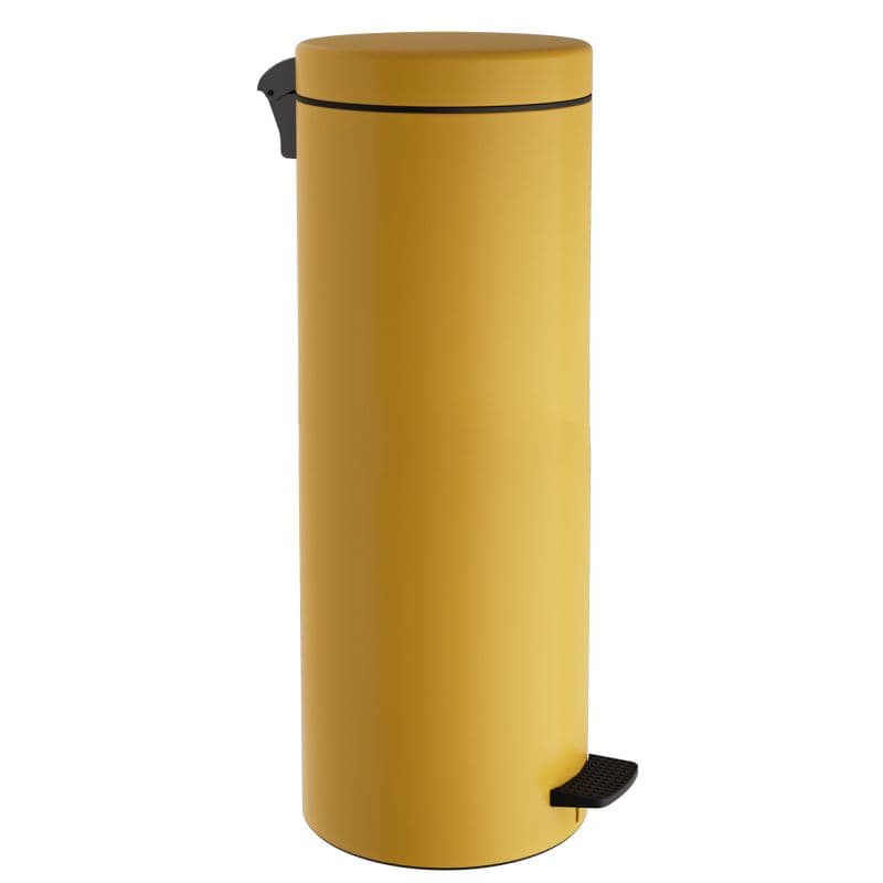 Χαρτοδοχείο Pam 2565-603 30lt soft close Ματ Κίτρινο Φ25x65cm