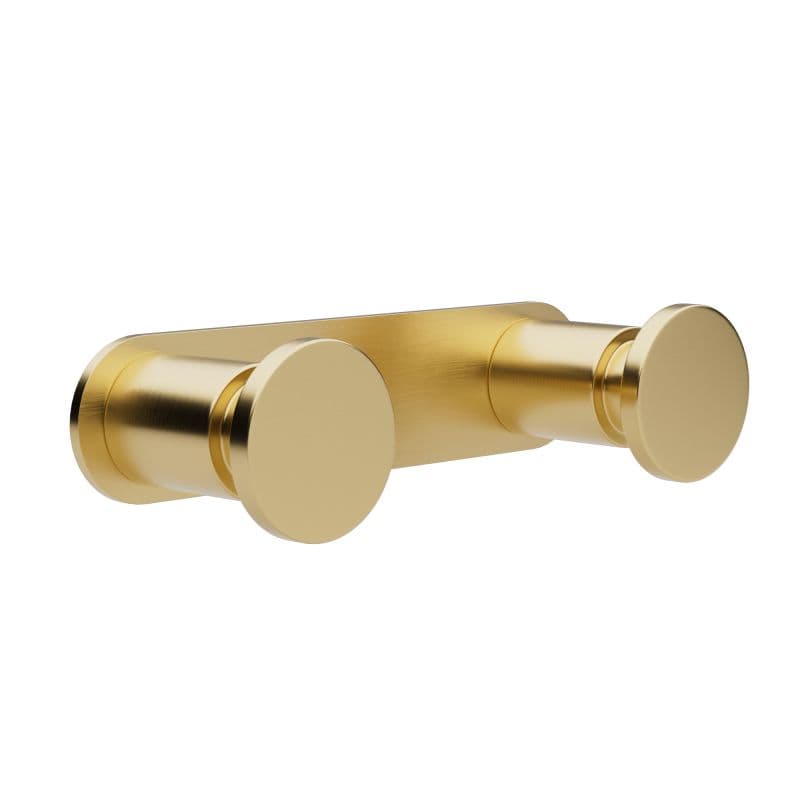 Άγκιστρο διπλό Pam 70-023 Brushed Brass 12x3,5x2,5cm