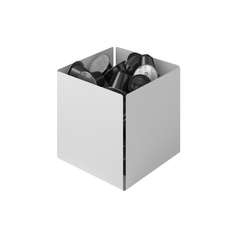 Θήκη για Κάψουλες Pam 116-033 Ματ Λευκό 13x13x13cm