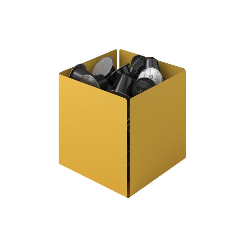 Θήκη για Κάψουλες Pam 116-603 Ματ Κίτρινο 13x13x13cm