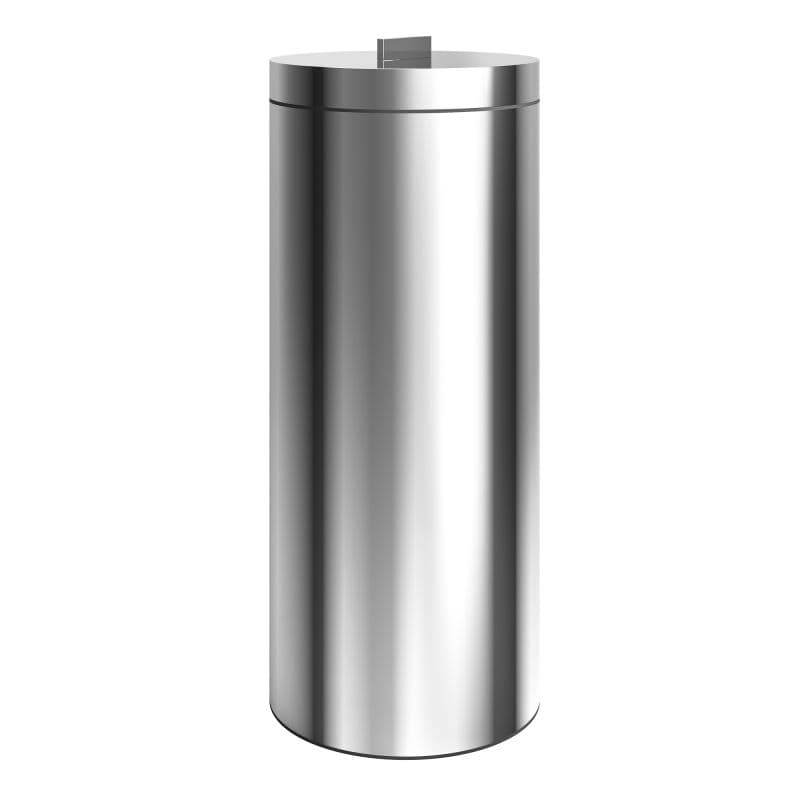 Καλάθι Απλύτων με καπάκι Pam 2560-001 30lt Inox Γυαλιστερό Φ25x57cm