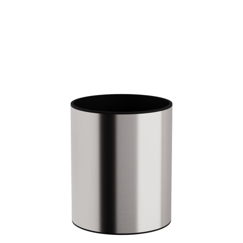 Καλάθι Γραφείου &amp; Δωματίου Pam 2024-011 Inox Σατινέ 5lt Φ20x24cm