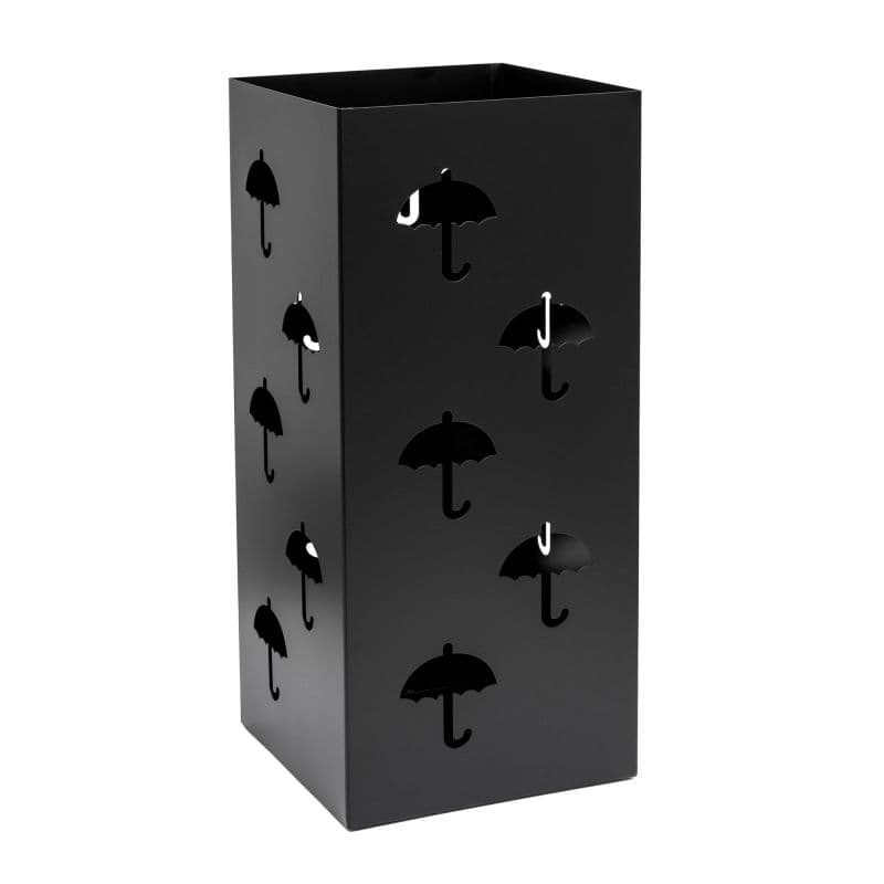 Ομπρελοθήκη Τετράγωνη Pam 25-403 Ματ Μαύρο 22x22x50cm