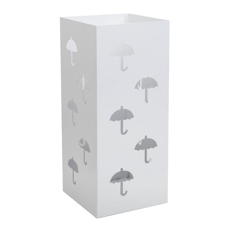 Ομπρελοθήκη Τετράγωνη Pam 25-033 Ματ Λευκό 22x22x50cm