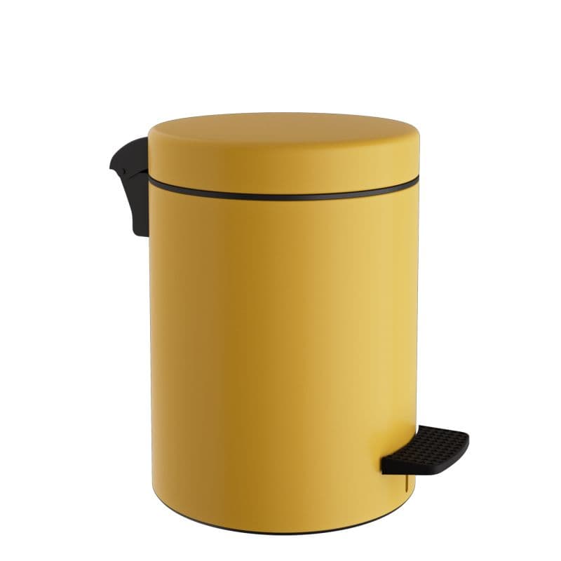 Χαρτοδοχείο Pam 08-500-603 8lt soft close Ματ Κίτρινο Φ23x32cm