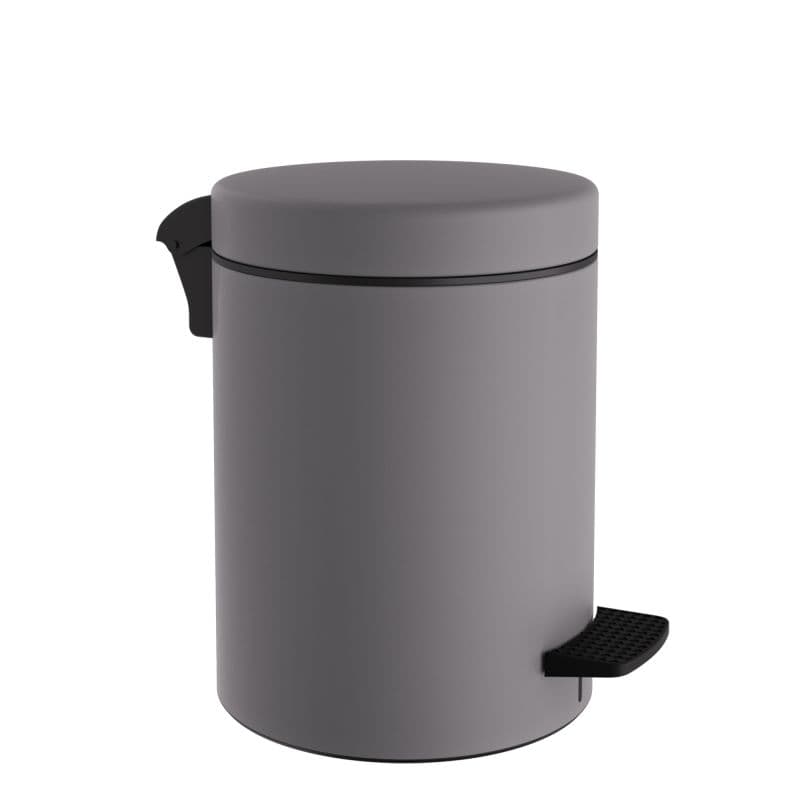 Χαρτοδοχείο Pam 08-500-163 8lt soft close Matt Concrete Grey Φ23x32cm