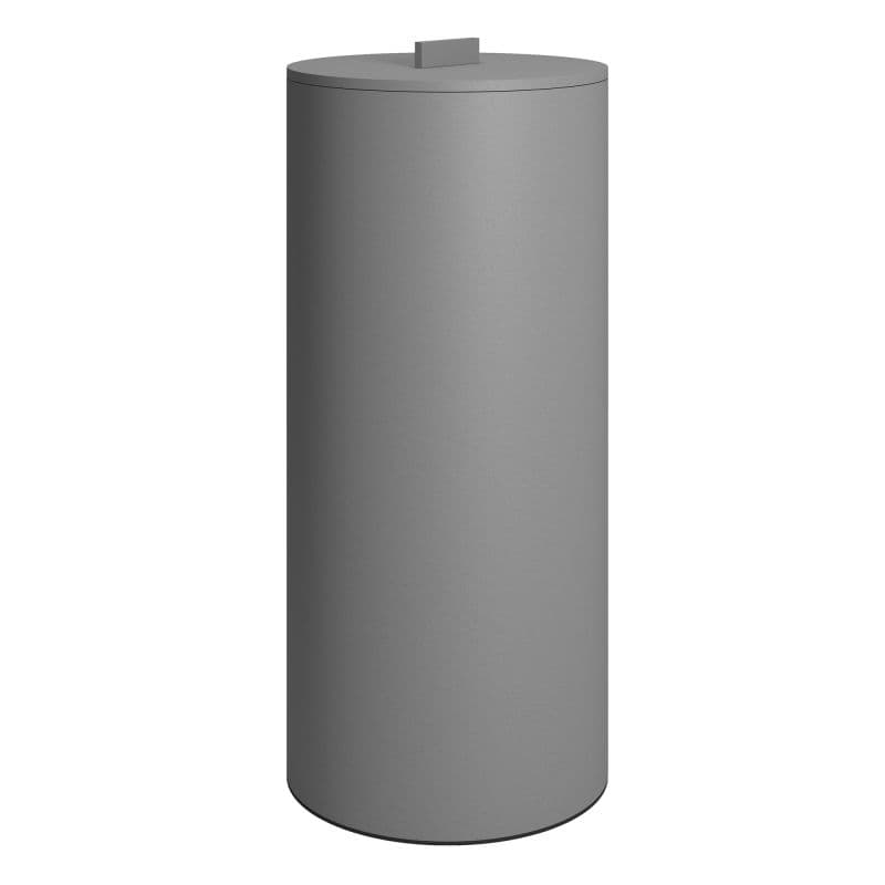 Καλάθι Απλύτων με καπάκι Pam 2560-163 30lt Matt Concrete Grey Φ25x57cm