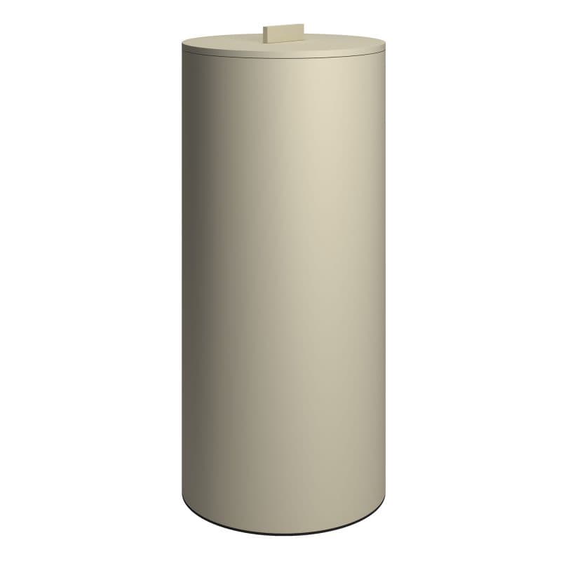 Καλάθι Απλύτων με καπάκι Pam 2560-703 30lt Ματ Ivory Φ25x57cm