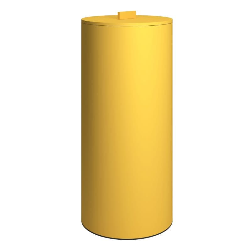 Καλάθι Απλύτων με καπάκι Pam 2560-603 30lt Ματ Κίτρινο Φ25x57cm