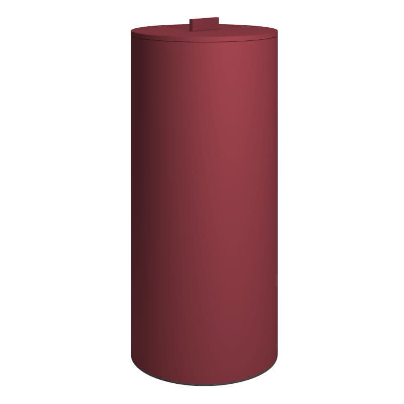 Καλάθι Απλύτων με καπάκι Pam 2560-153 30lt Ματ Μπορντό Φ25x57cm