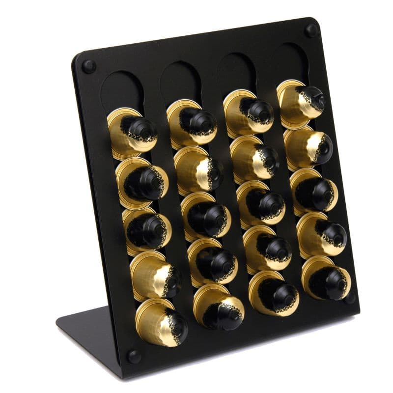 Βάση για Κάψουλες Nespresso Pam sd100-403 20 slots Ματ Μαύρο 21x21x10cm
