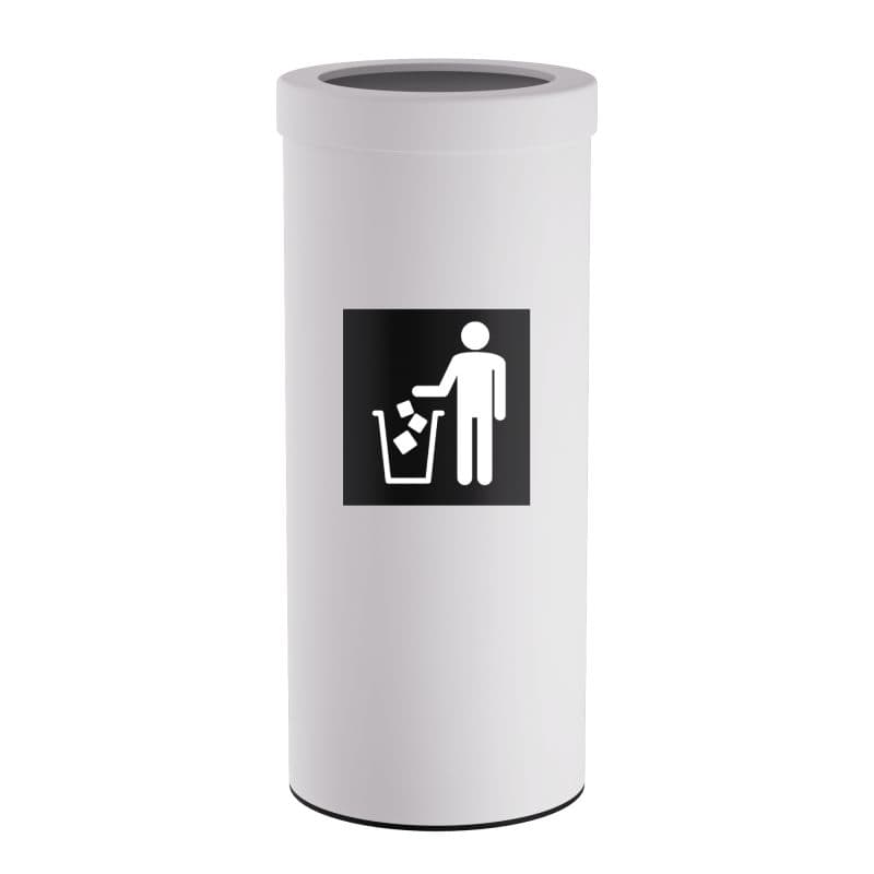 Κάδος Απορριμμάτων Pam 392560-033 30lt Ματ Λευκό Φ25x60cm