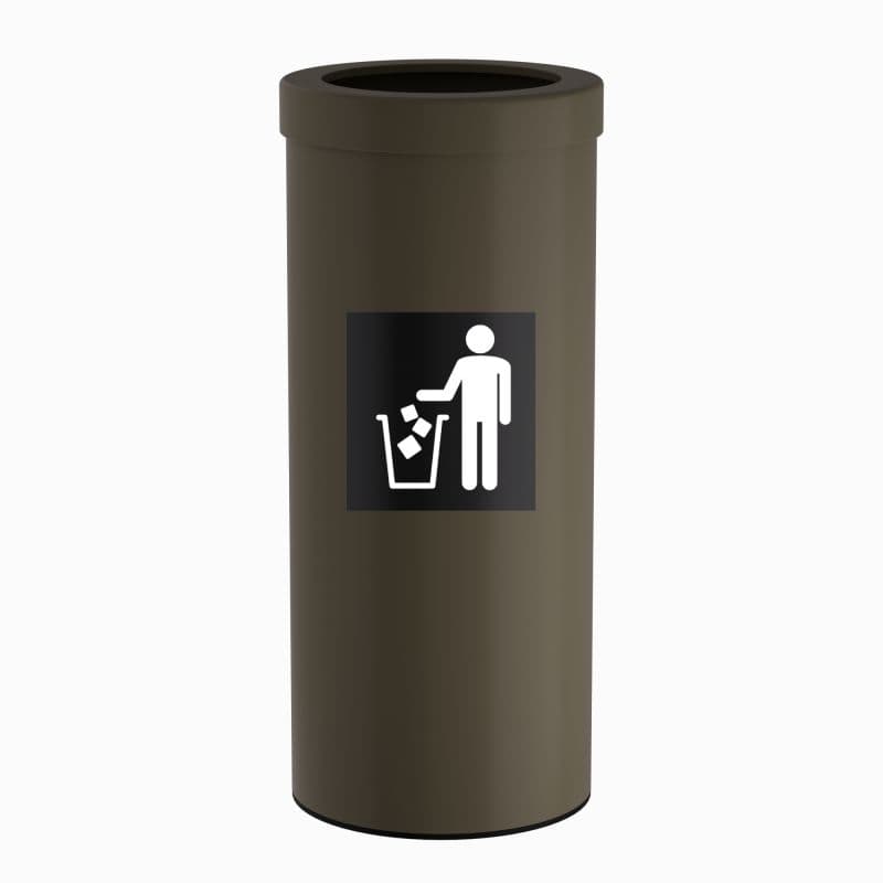 Κάδος Απορριμμάτων Pam 392560-963 30lt Matt Light Bronze Φ25x60cm