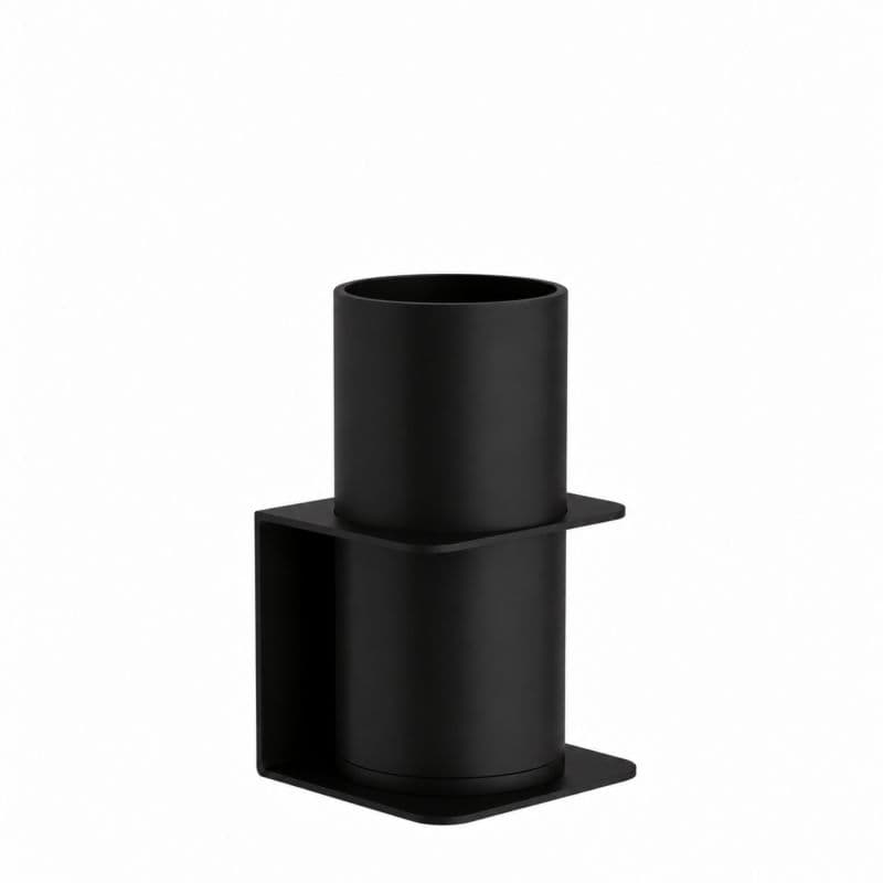 Ποτηροθήκη Επιτοίχια Pam 84-403 Ματ Μαύρο 7,5x7x19cm
