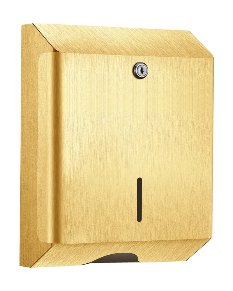 Θήκη για Χειροπετσέτα Επιτοίχια Sanco 00099-PVD-02BR PVD Golden Brass Brushed 25x12,5x33cm