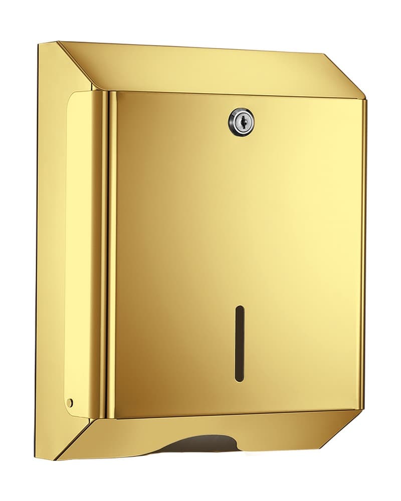 Θήκη για Χειροπετσέτα Επιτοίχια Sanco 00099-PVD-02PL PVD Golden Brass Polished 25x12,5x33cm