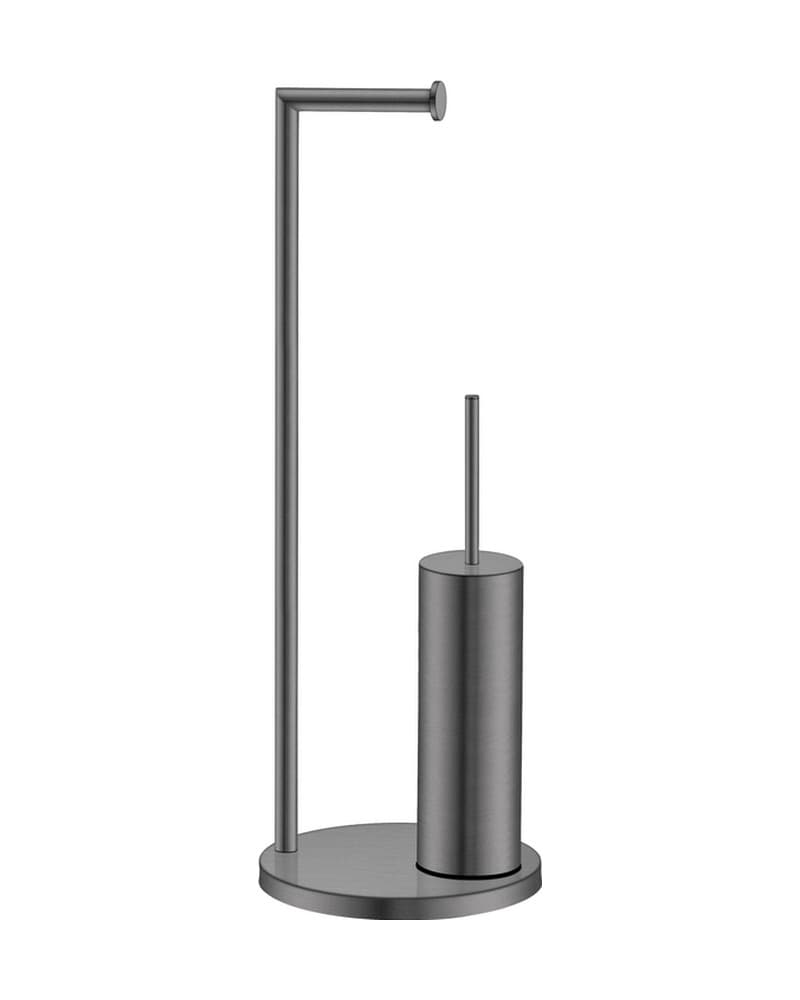 Καλόγερος Χαρτοθήκη με Πιγκάλ Sanco 00542-PVD-05BR PVD Gun Metal Brushed 22x22x83cm