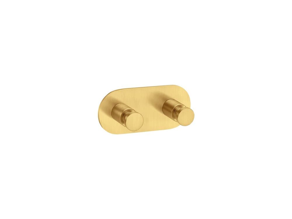 Άγκιστρο διπλό Sanco Ergon 00646-PVD-02BR PVD Golden Brass Brushed 11x5x5cm