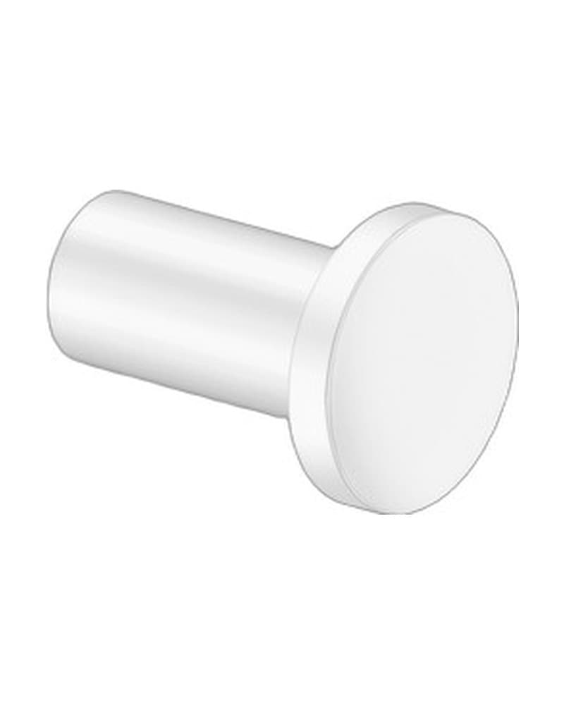 Άγκιστρο μονό Sanco 00671-Μ101 Ματ Λευκό Φ3x4cm