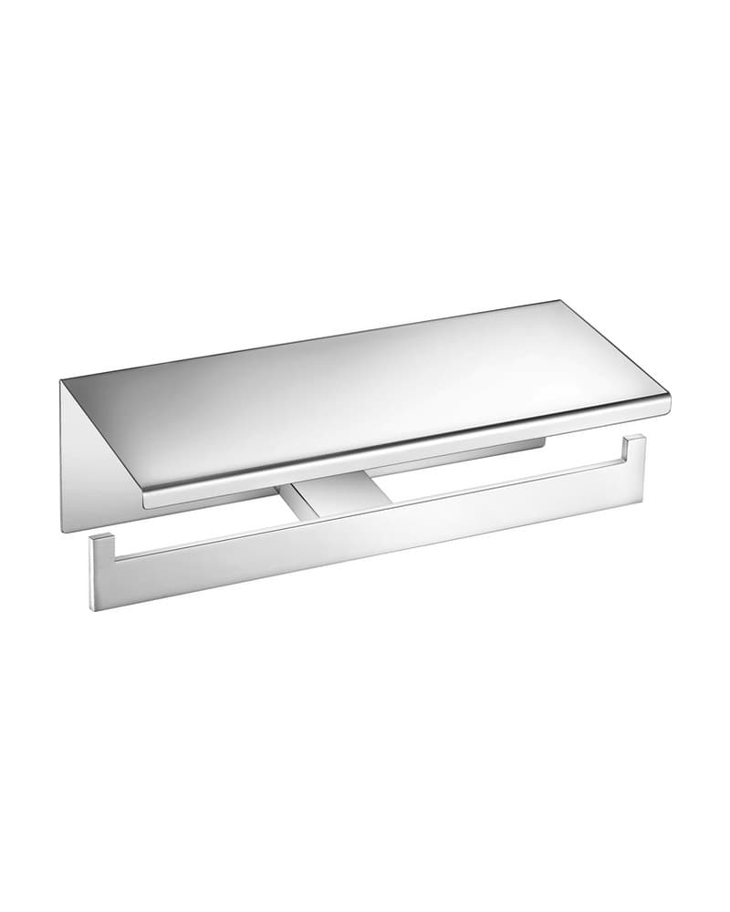 Χαρτοθήκη Διπλή με καπάκι Sanco Monogram 120427-Α03 Χρώμιο 25x11x9cm