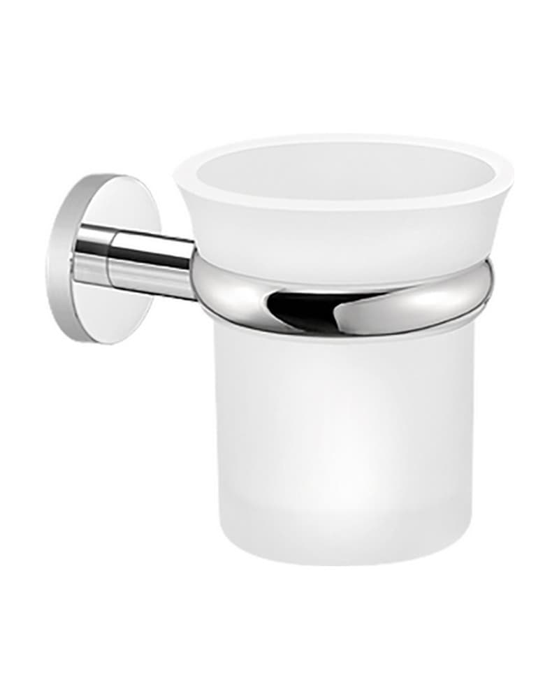 Ποτηροθήκη Επιτοίχια Sanco Twist 14301-Α03 Χρώμιο 8x11x8,5cm