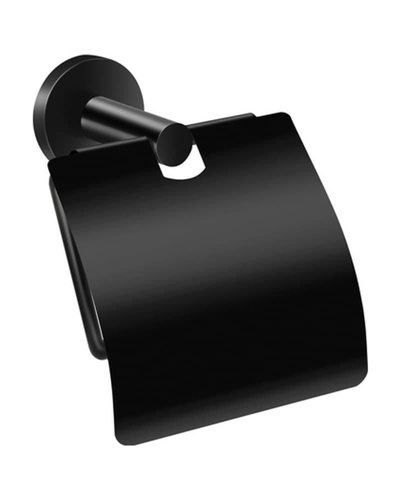 Χαρτοθήκη με καπάκι Sanco Twist 14317-Μ116 Ματ Μαύρο 14x6x13cm
