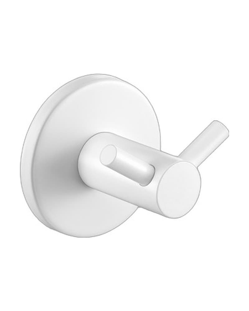 Άγκιστρο διπλό Sanco Twist 14318-Μ101 Ματ Λευκό 5x4,5x4cm