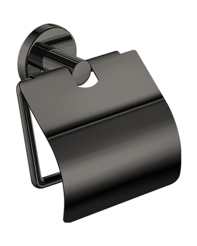 Χαρτοθήκη με καπάκι Sanco Ergon 25917-PVD-05PL PVD Gun Metal Polished 14,5x7x13,5cm