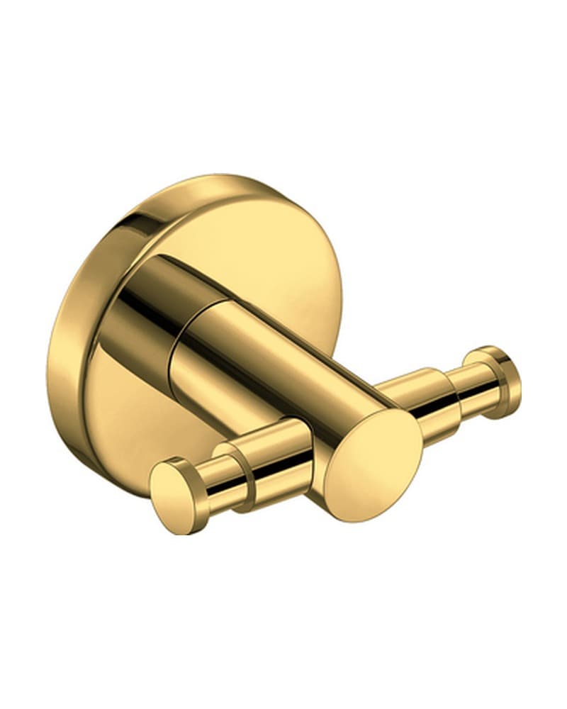 Άγκιστρο διπλό Sanco Ergon 25918-PVD-02PL PVD Golden Brass Polished 7x5x5,5cm