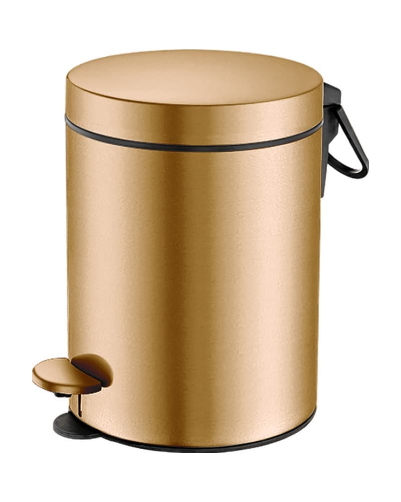 Χαρτοδοχείο 5lt soft close Sanco Waste Bins 90605-PVD-01BR PVD Warm Bronze Brushed Φ20,5x28cm