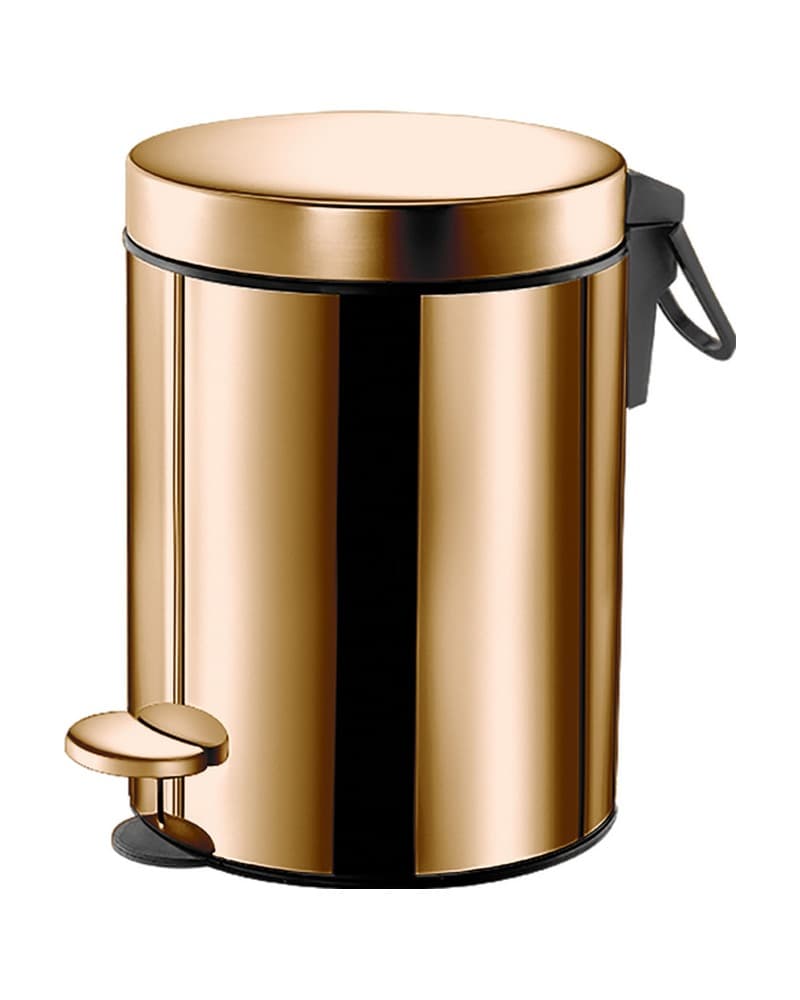 Χαρτοδοχείο 5lt soft close Sanco Waste Bins 90605-PVD-01PL PVD Warm Bronze Polished Φ20,5x28cm