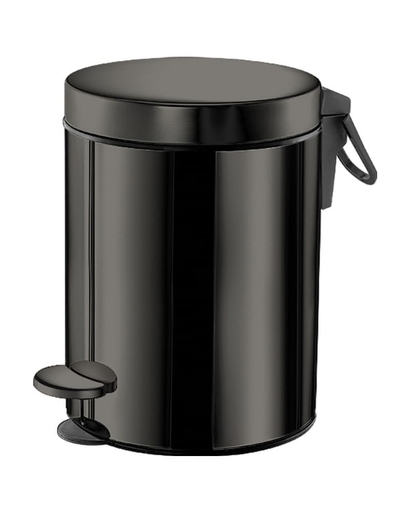 Χαρτοδοχείο 5lt soft close Sanco Waste Bins 90605-PVD-05PL PVD Gun Metal Polished Φ20,5x28cm