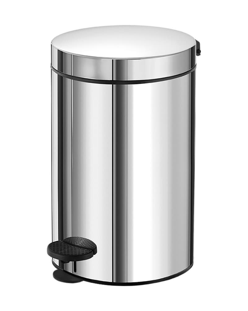 Χαρτοδοχείο 12lt Sanco Waste Bins 90611-Α90 Inox γυαλιστερό Φ25x40cm